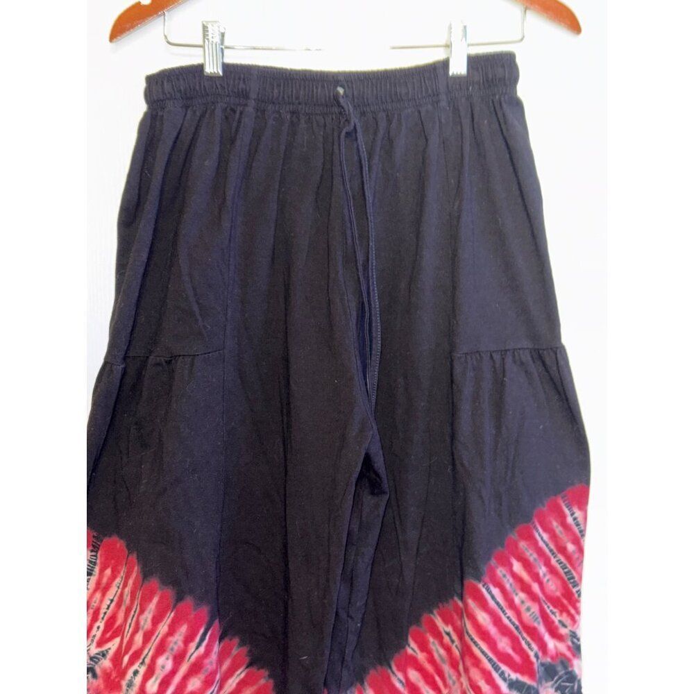 Unique Batik Black & Red Baloon Tie-Dye Pants Materials One Size - Picture 4 of 11